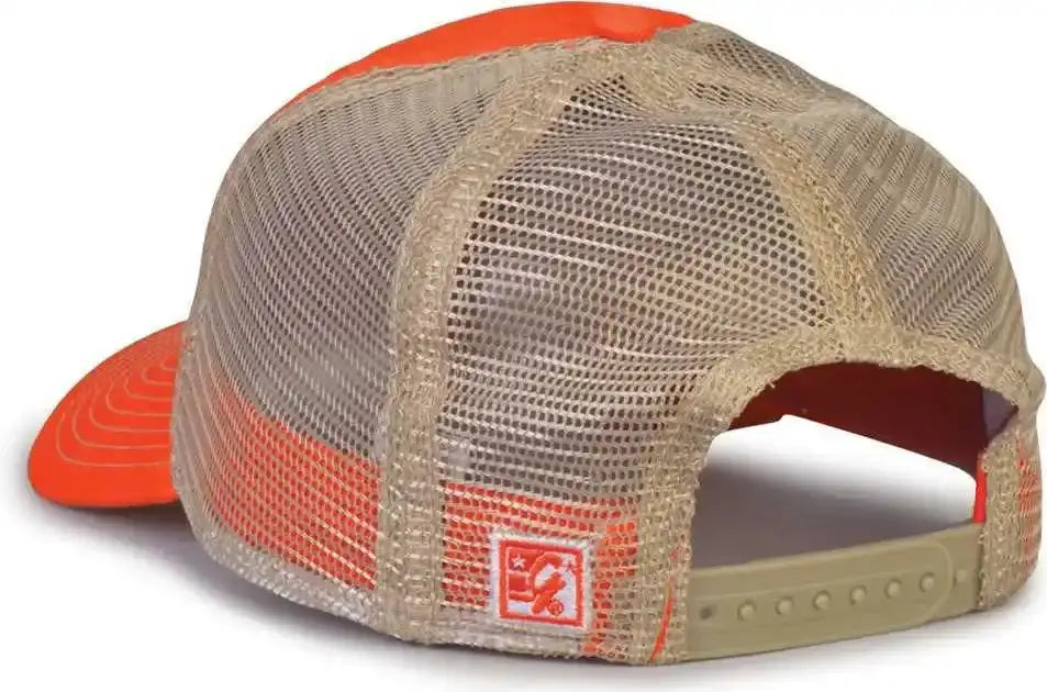 The Game Gb880 Soft Trucker Cap - Orange - Sand / one Size Fits Most