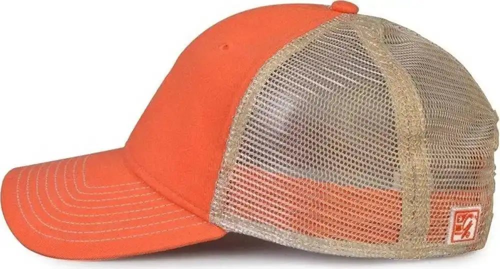 The Game Gb880 Soft Trucker Cap - Orange - Sand / one Size Fits Most