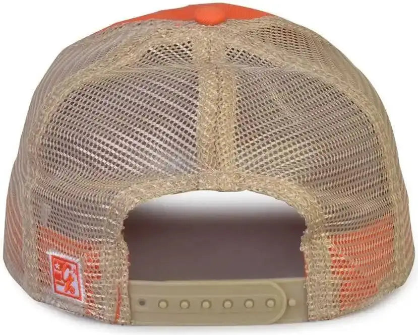The Game Gb880 Soft Trucker Cap - Orange - Sand / one Size Fits Most