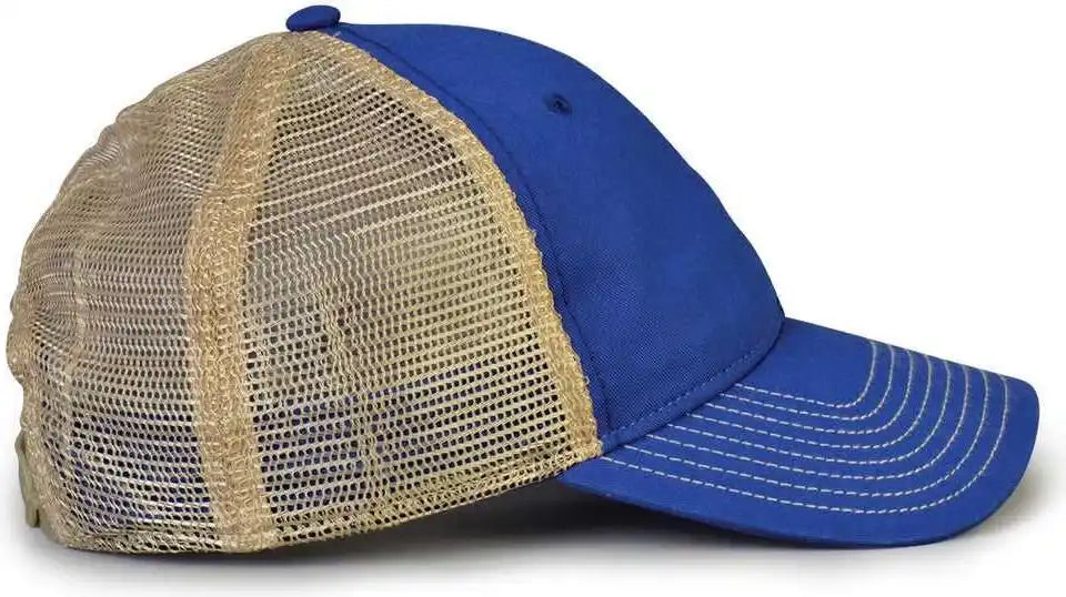 The Game Gb880 Soft Trucker Cap Royal Sand / one Size Fits Most