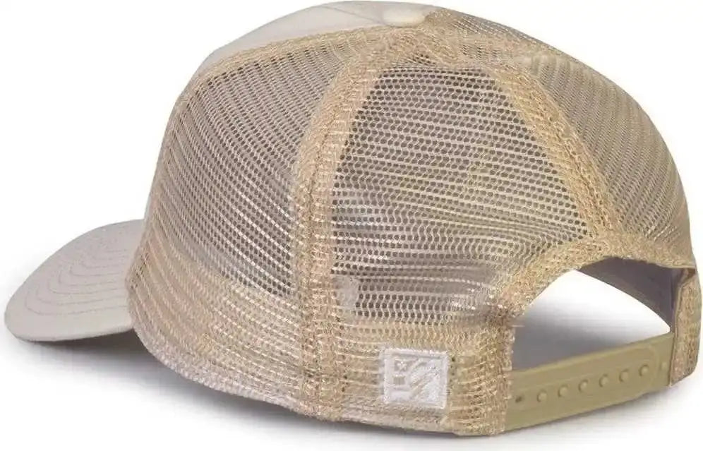 The Game Gb880 Soft Trucker Cap - Stone - Ivory Sand / one Size Fits Most