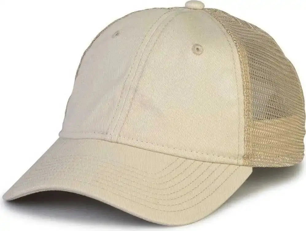 The Game Gb880 Soft Trucker Cap - Stone - Ivory Sand / one Size Fits Most