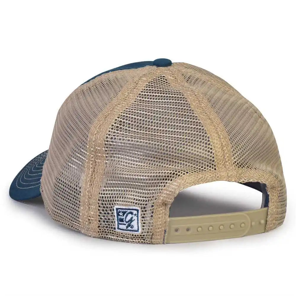 The Game Gb880 Soft Trucker Cap Vintage Blue Sand / one Size Fits Most