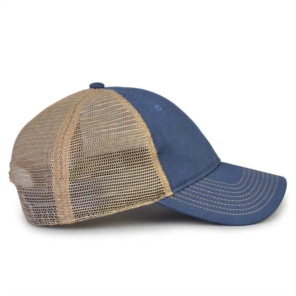 The Game Gb880 Soft Trucker Cap Vintage Blue Sand / one Size Fits Most