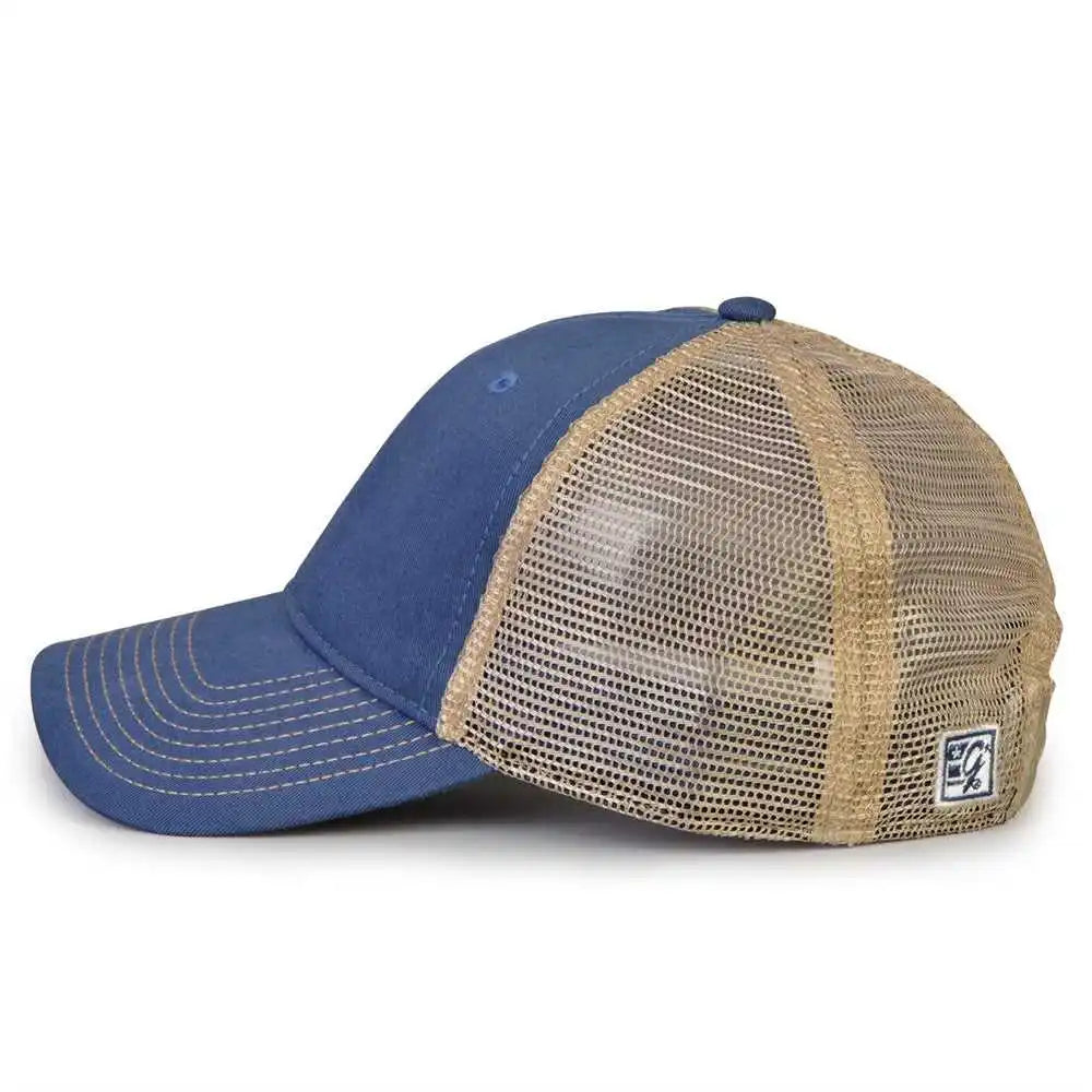 The Game Gb880 Soft Trucker Cap Vintage Blue Sand / one Size Fits Most