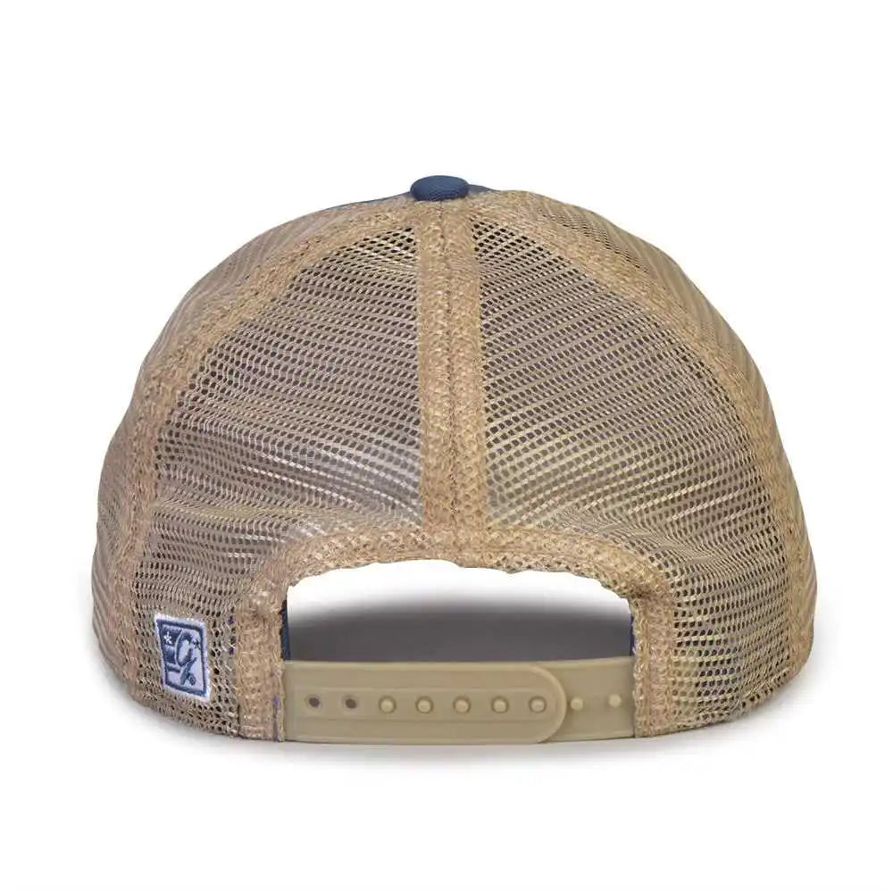 The Game Gb880 Soft Trucker Cap Vintage Blue Sand / one Size Fits Most