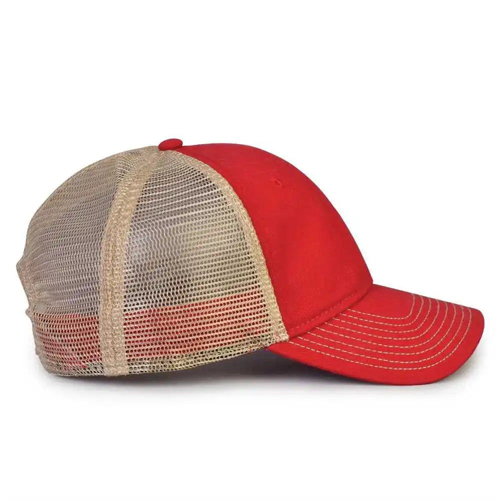 The Game Gb880 Soft Trucker Cap Vintage Red / one Size Fits Most