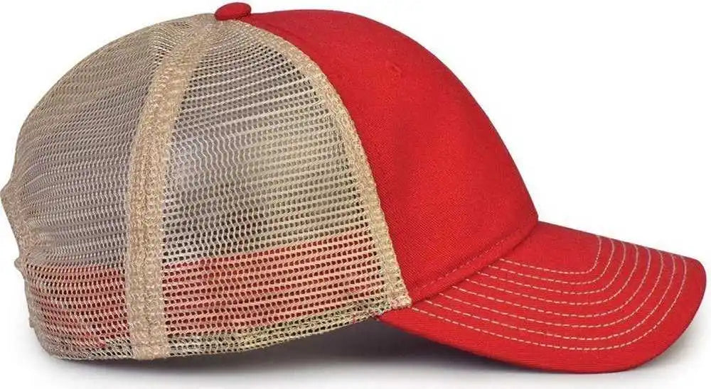 The Game Gb880 Soft Trucker Cap Vintage Red / one Size Fits Most