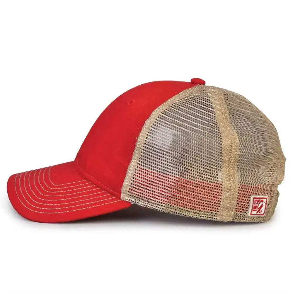 The Game Gb880 Soft Trucker Cap Vintage Red / one Size Fits Most