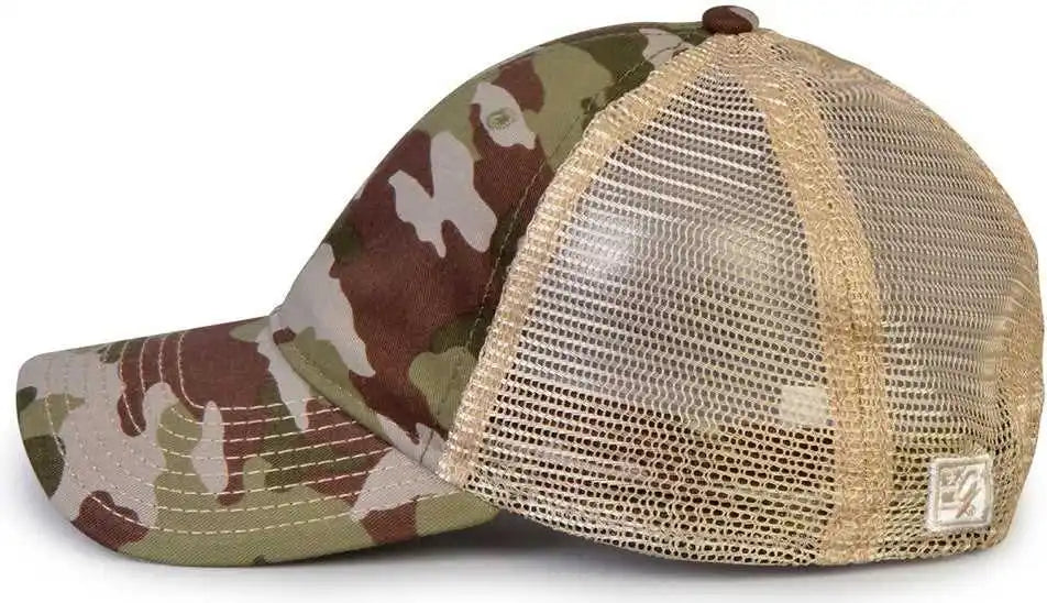 The Game Gb880 Soft Trucker Cap Woodland Sand / one Size Fits Most