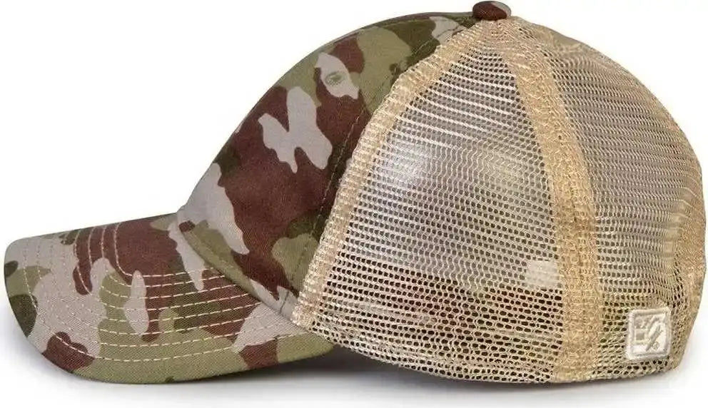 The Game Gb880 Soft Trucker Cap - Woodland - Sand / one Size Fits Most