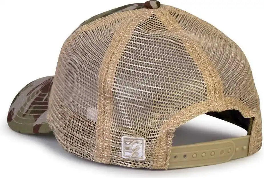 The Game Gb880 Soft Trucker Cap Woodland Sand / one Size Fits Most
