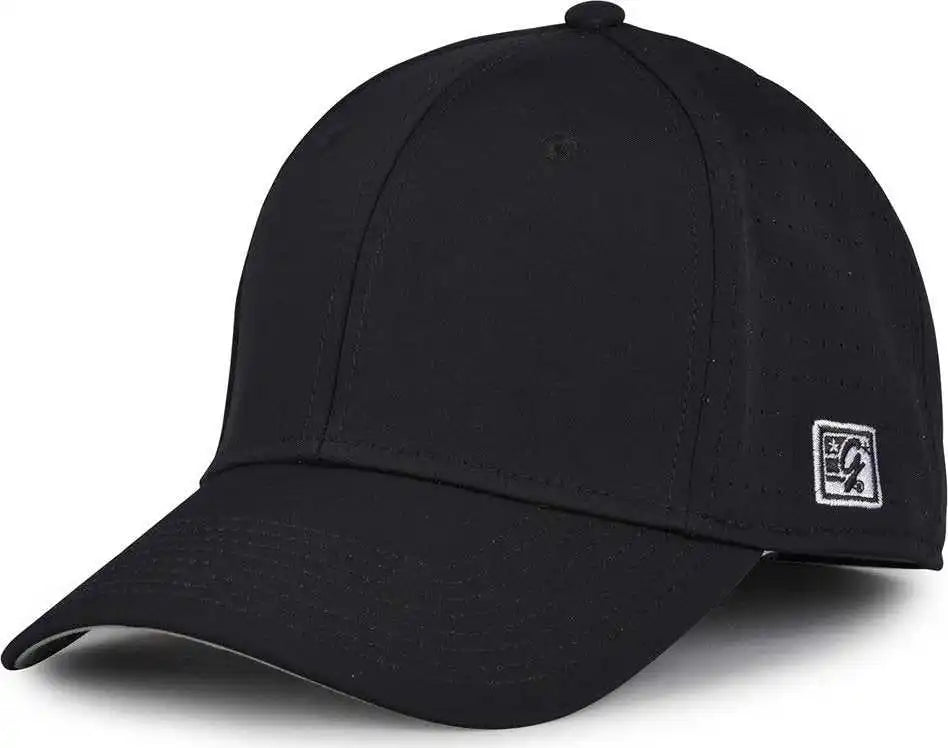 The Game Gb904 Precurved Perforated Gamechanger Cap Black / 6 1/2’’ 3/4’’