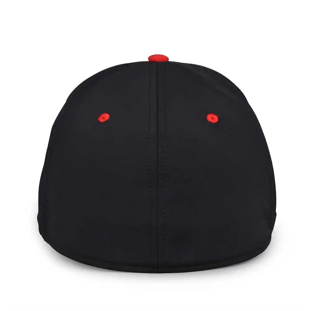 The Game Gb904 Precurved Perforated Gamechanger Cap Black Red