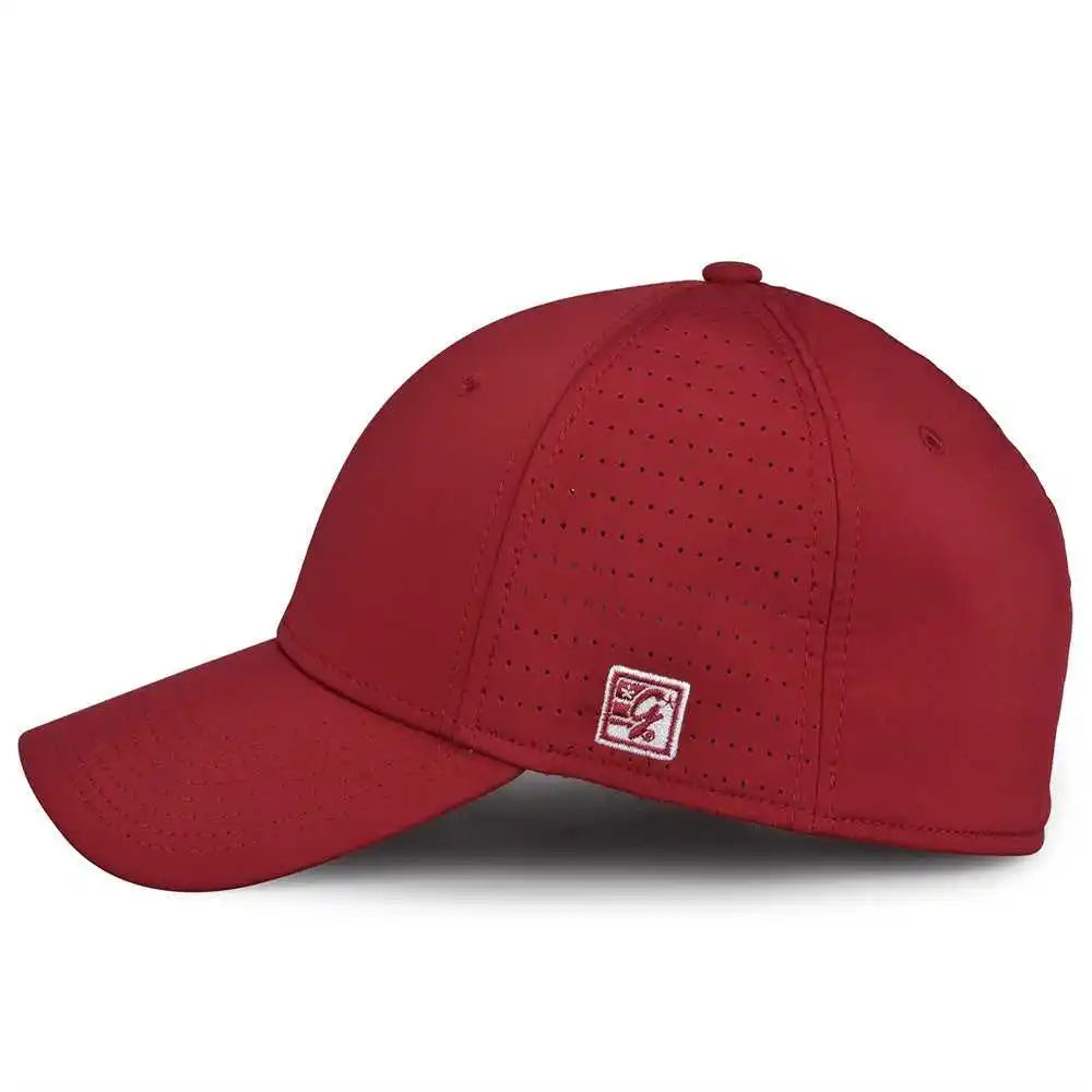The Game Gb904 Precurved Perforated Gamechanger Cap Cardinal