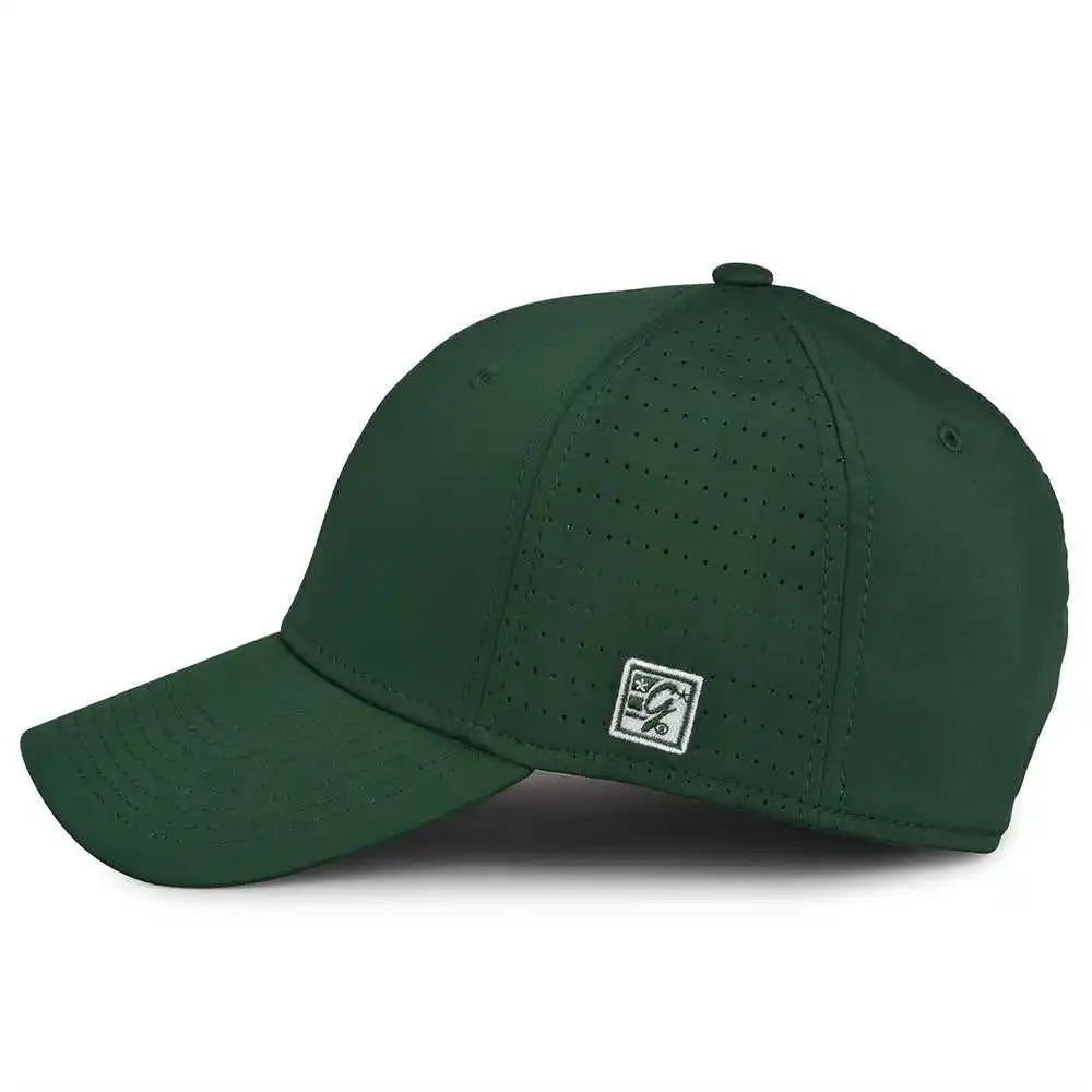 The Game Gb904 Precurved Perforated Gamechanger Cap Dark Green