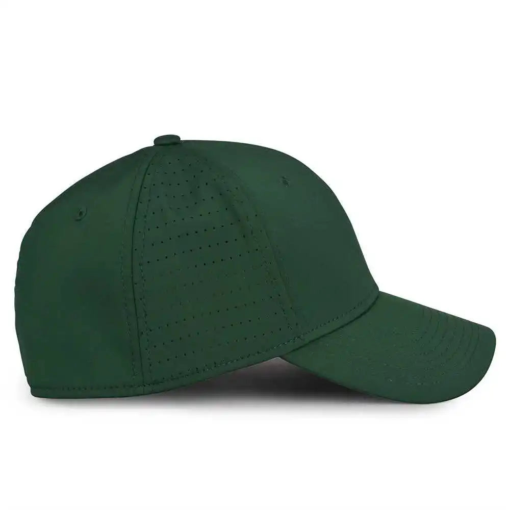 The Game Gb904 Precurved Perforated Gamechanger Cap Dark Green