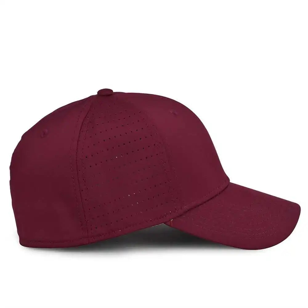 The Game Gb904 Precurved Perforated Gamechanger Cap Dark Maroon