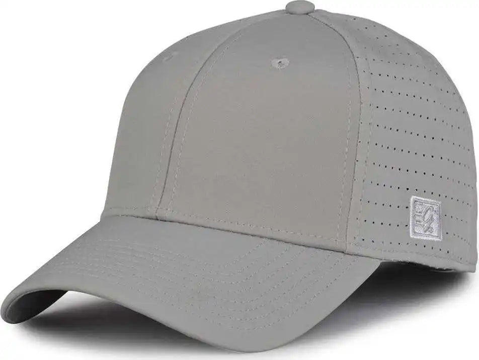 The Game Gb904 Precurved Perforated Gamechanger Cap Gray / 6 1/2’’ 3/4’’