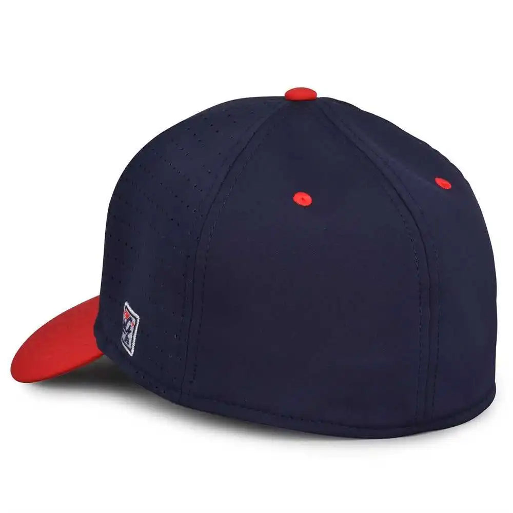 The Game Gb904 Precurved Perforated Gamechanger Cap Navy Red