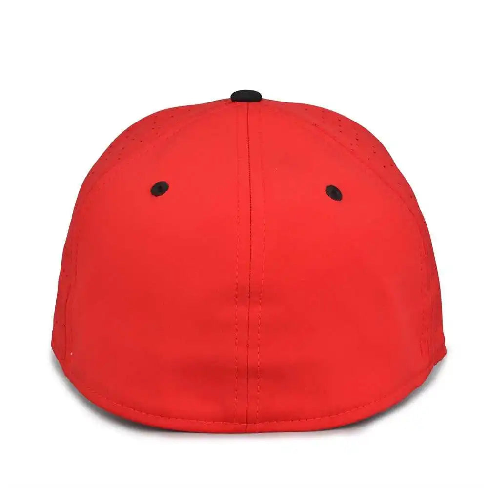 The Game Gb904 Precurved Perforated Gamechanger Cap Red Black
