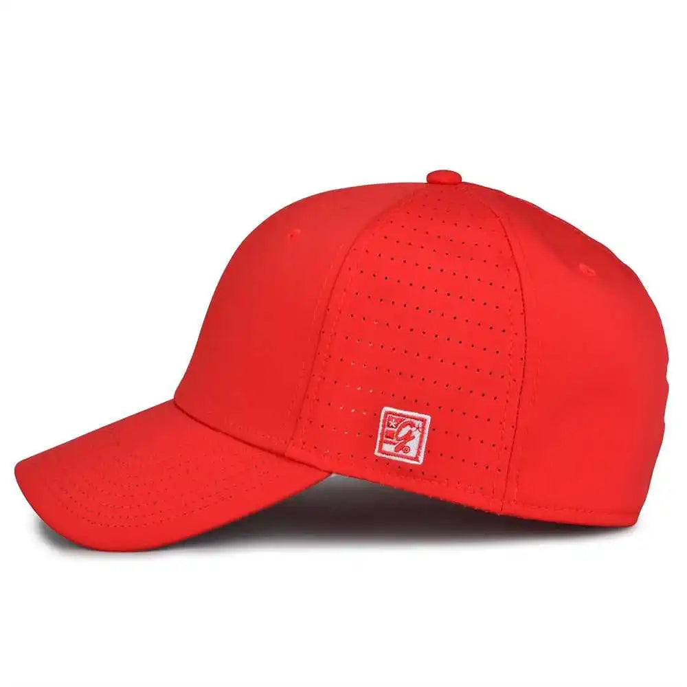 The Game Gb904 Precurved Perforated Gamechanger Cap Red