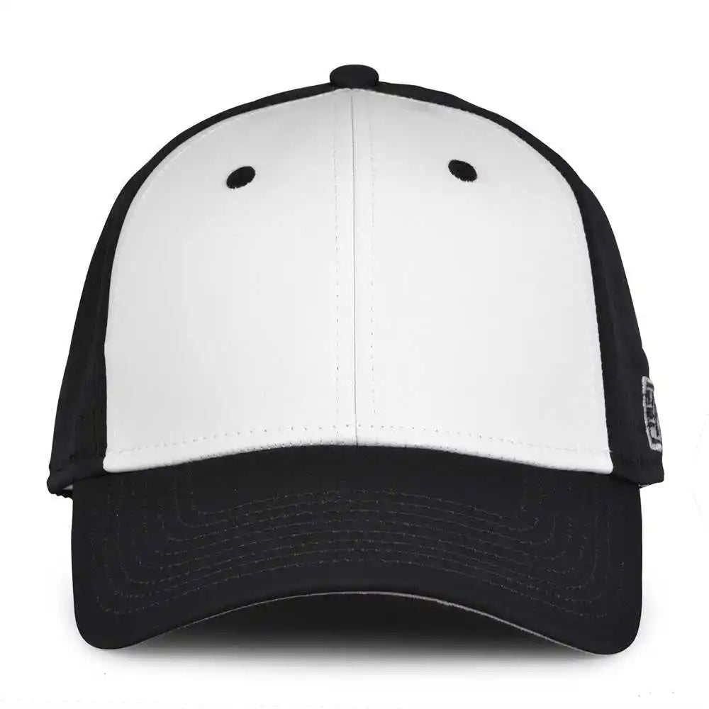 The Game Gb904 Precurved Perforated Gamechanger Cap - White Black - 6 1/2’’ - 3/4’’