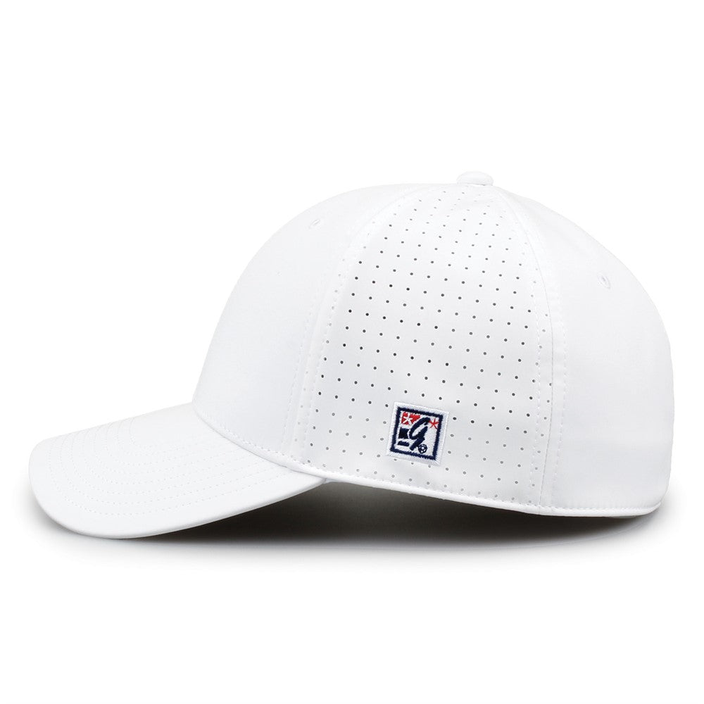 The Game Gb904 Precurved Perforated Gamechanger Cap - White