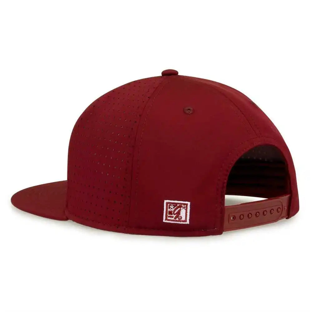 The Game Gb906 Perforated Gamechanger Snapback Cap Cardinal / one Size Fits Most