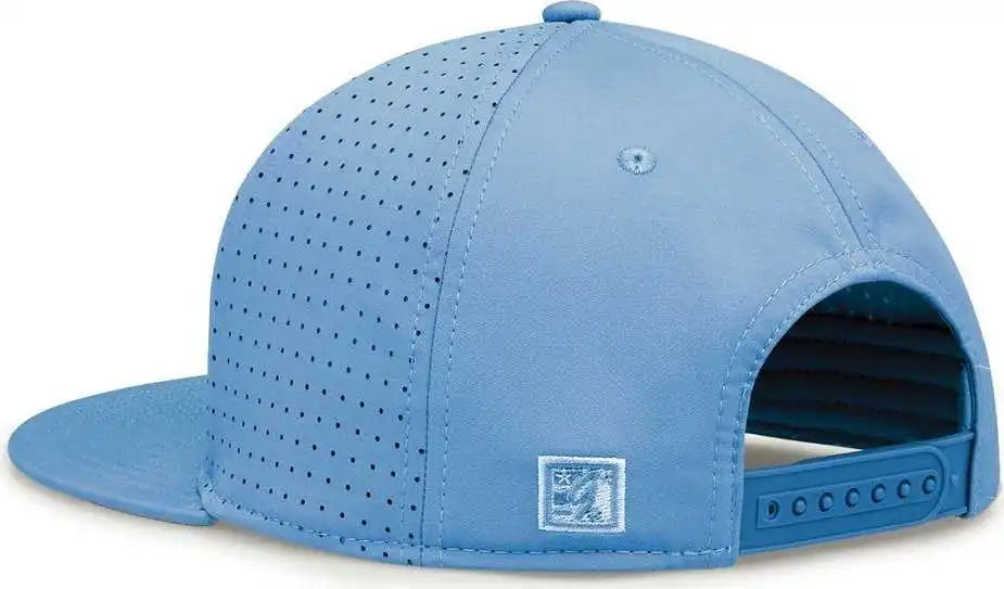 The Game Gb906 Perforated Gamechanger Snapback Cap Columbia Blue / one Size Fits Most