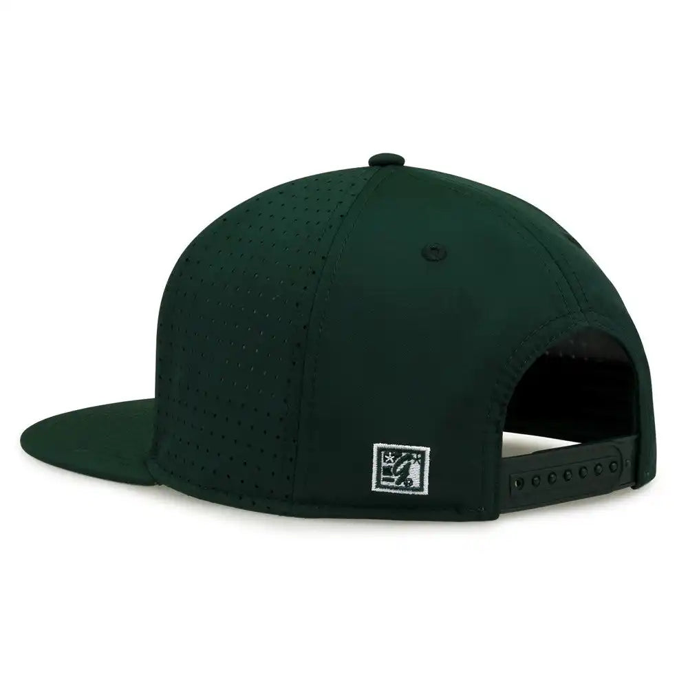 The Game Gb906 Perforated Gamechanger Snapback Cap Dark Green Forest / one Size Fits Most