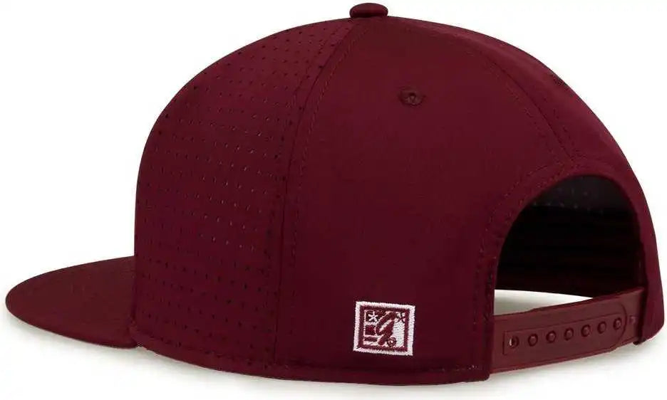 The Game Gb906 Perforated Gamechanger Snapback Cap Dark Maroon / one Size Fits Most