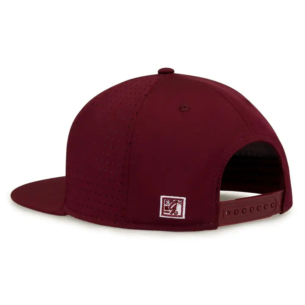 The Game Gb906 Perforated Gamechanger Snapback Cap Dark Maroon / one Size Fits Most