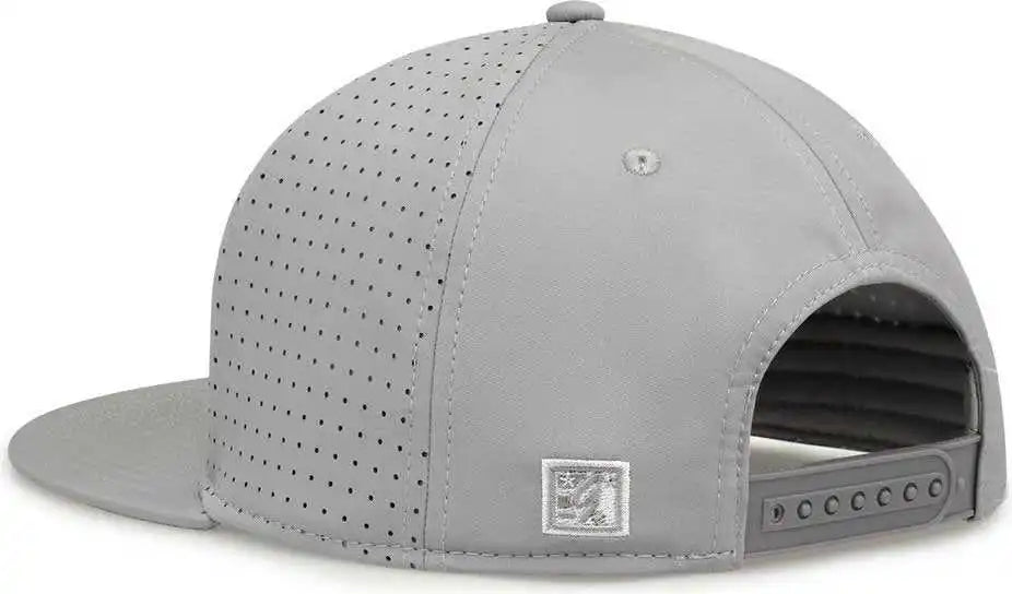 The Game Gb906 Perforated Gamechanger Snapback Cap - Grey - Gray / one Size Fits Most