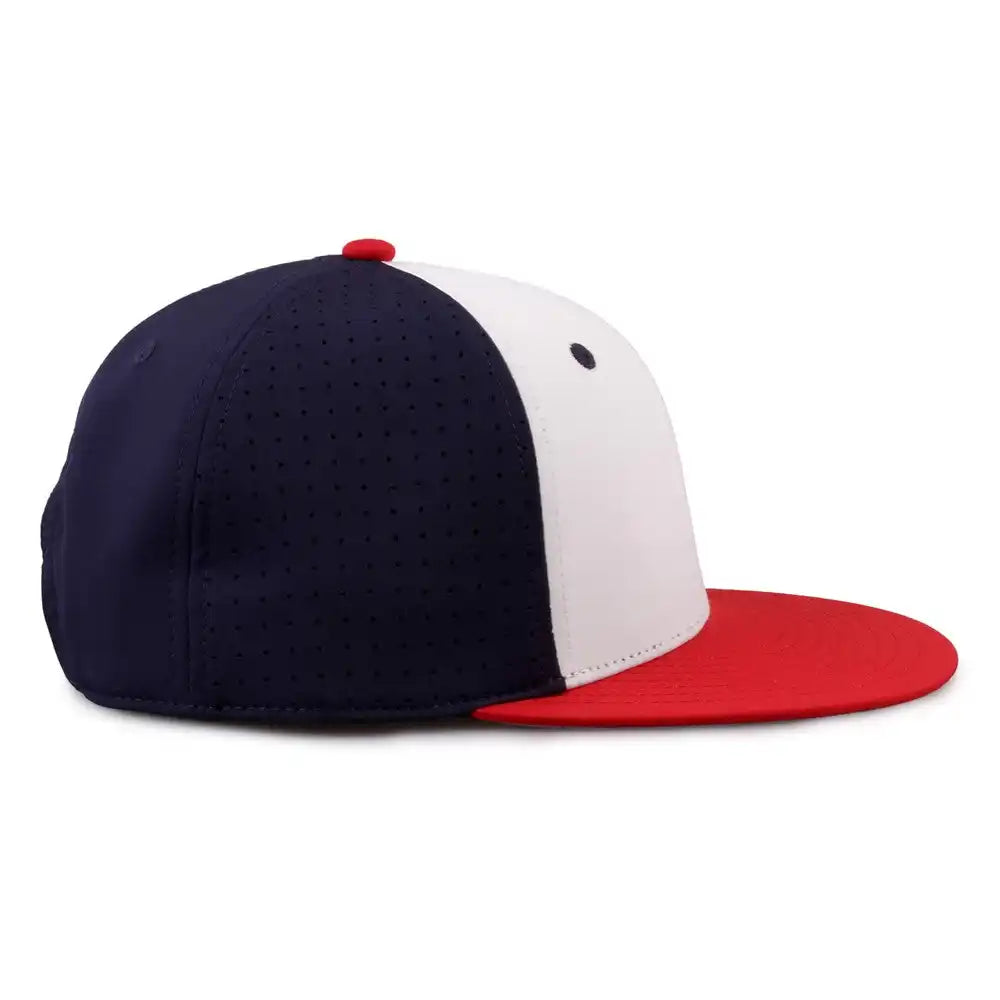 The Game Gb906 Perforated Gamechanger Snapback Cap White Black Red / one Size Fits Most