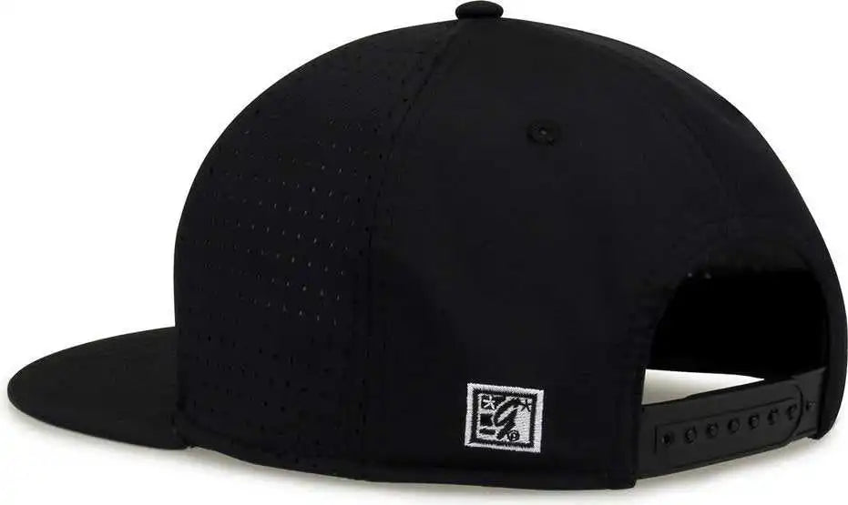 The Game Gb906y Youth Perforated Gamechanger Snapback Cap Black / one Size Fits Most