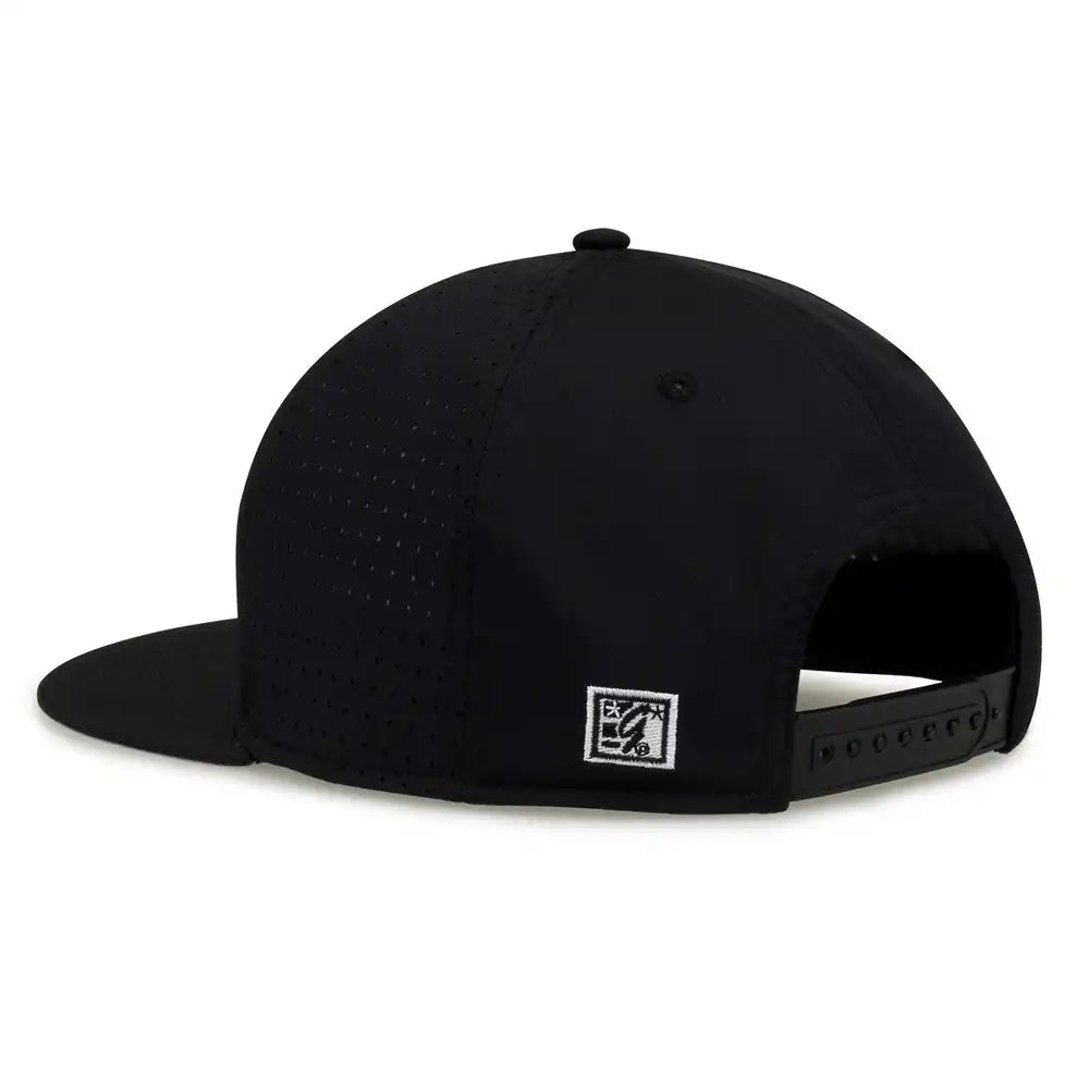 The Game Gb906y Youth Perforated Gamechanger Snapback Cap Black / one Size Fits Most