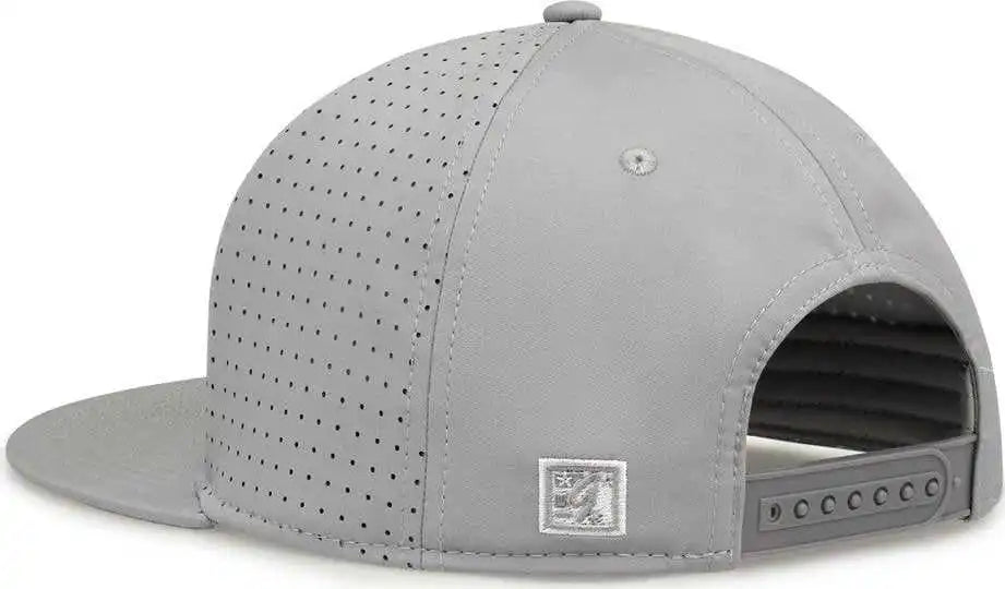 The Game Gb906y Youth Perforated Gamechanger Snapback Cap Gray / one Size Fits Most