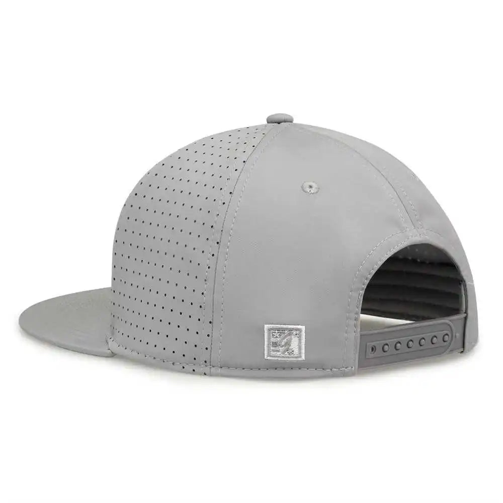 The Game Gb906y Youth Perforated Gamechanger Snapback Cap Gray / one Size Fits Most
