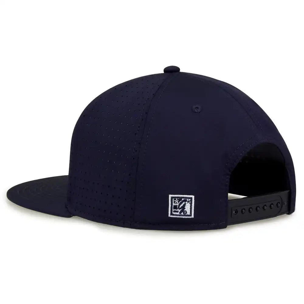 The Game Gb906y Youth Perforated Gamechanger Snapback Cap Navy / one Size Fits Most