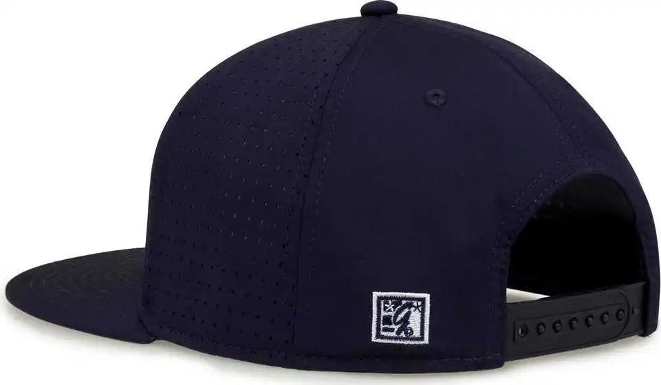 The Game Gb906y Youth Perforated Gamechanger Snapback Cap Navy / one Size Fits Most