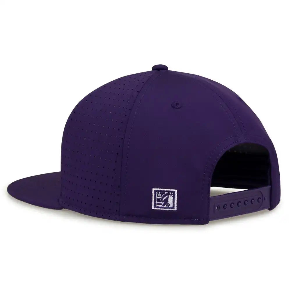 The Game Gb906y Youth Perforated Gamechanger Snapback Cap Purple / one Size Fits Most
