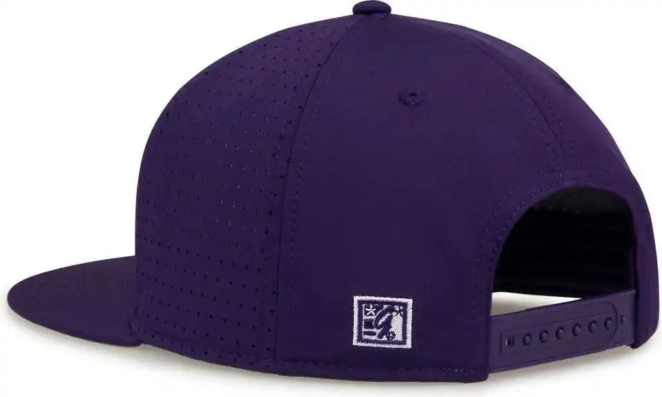 The Game Gb906y Youth Perforated Gamechanger Snapback Cap Purple / one Size Fits Most