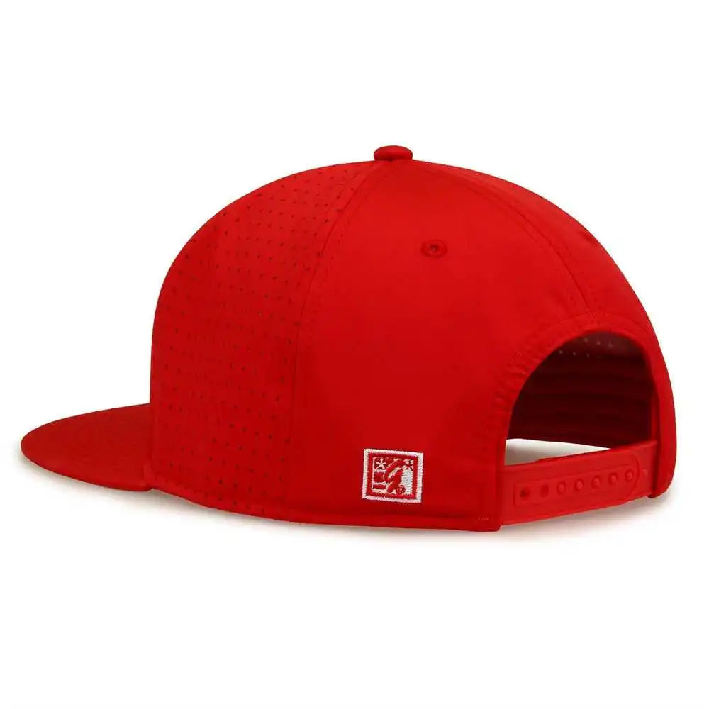 The Game Gb906y Youth Perforated Gamechanger Snapback Cap Red / one Size Fits Most