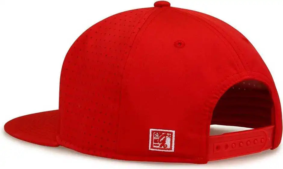 The Game Gb906y Youth Perforated Gamechanger Snapback Cap Red / one Size Fits Most