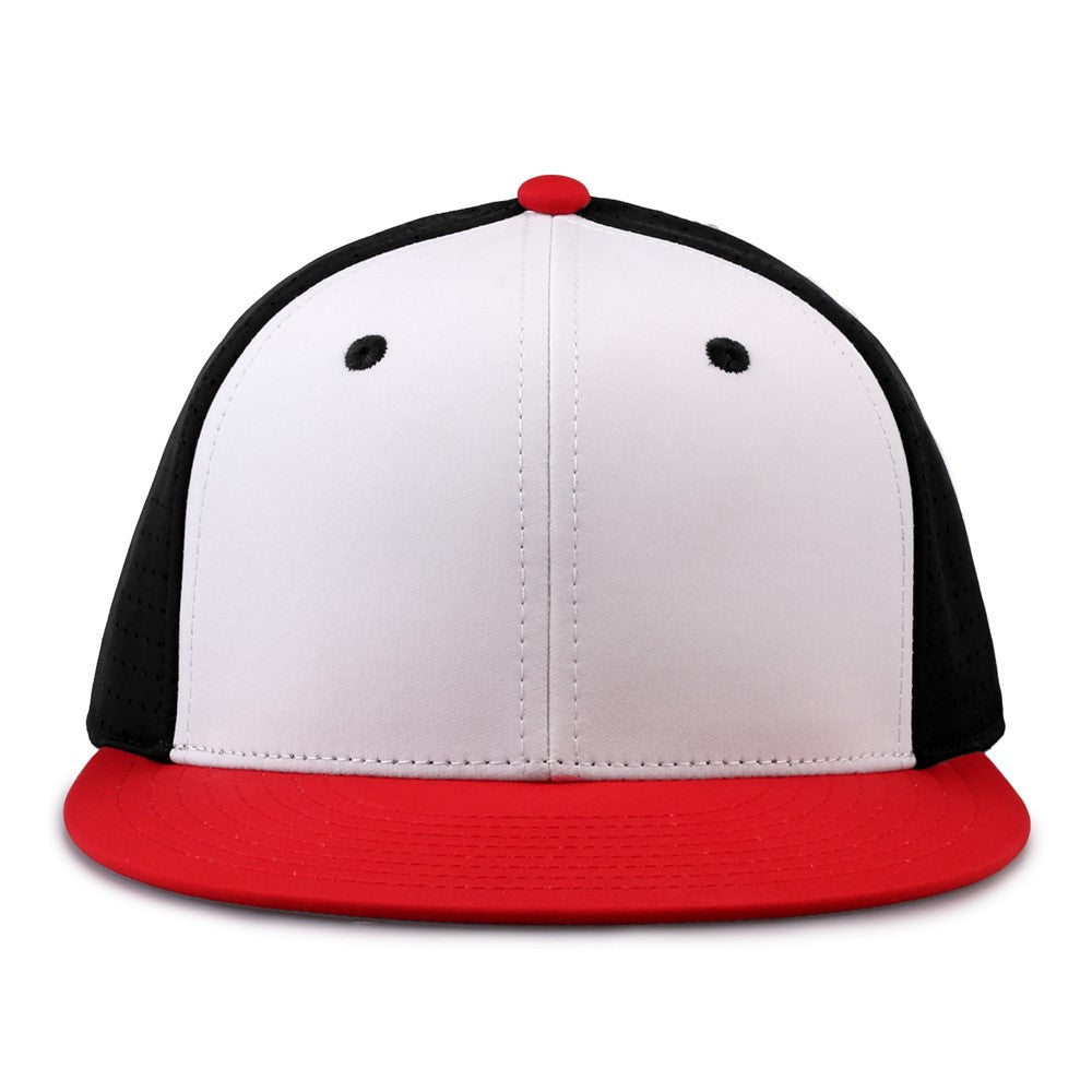 The Game Gb906y Youth Perforated Gamechanger Snapback Cap - White Black Red