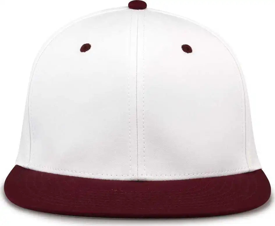 The Game Gb997 Pro Shape Gamechanger Cap White Dark Maroon / 6 1/2’’ 3/4’’