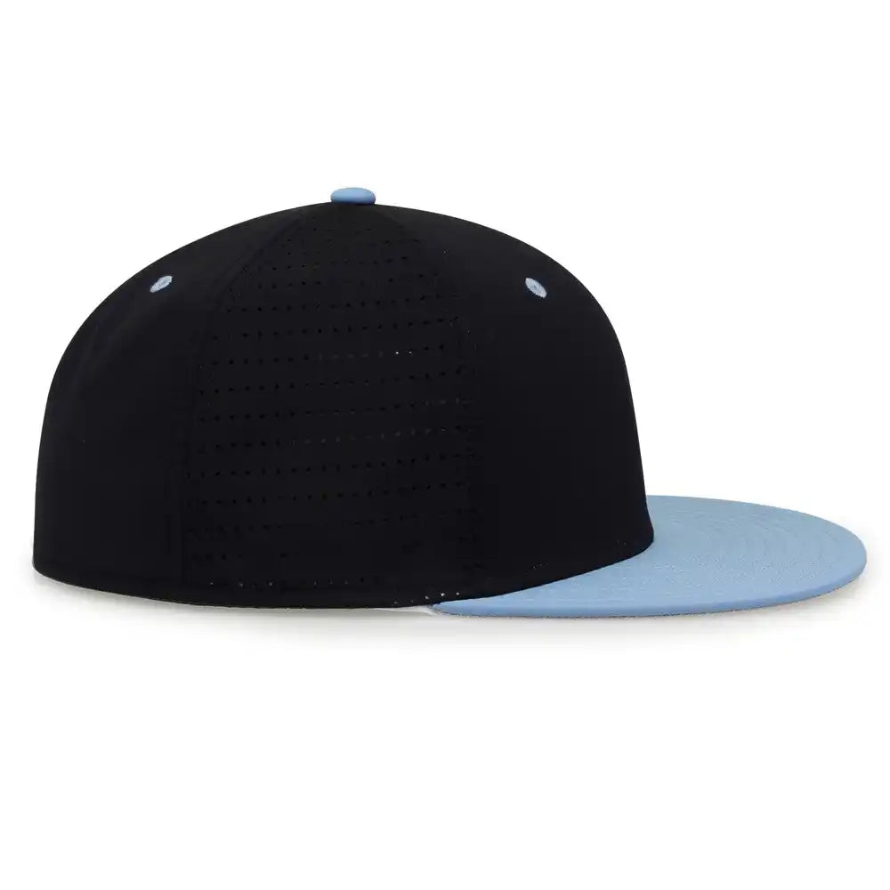 The Game Gb998 Perforated Gamechanger Cap Black Columbia Blue