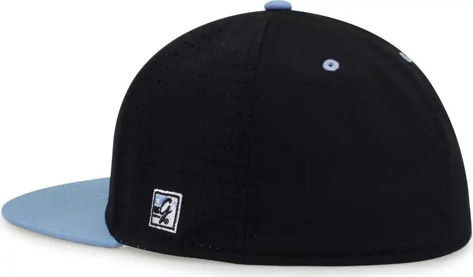 The Game Gb998 Perforated Gamechanger Cap Black Columbia Blue