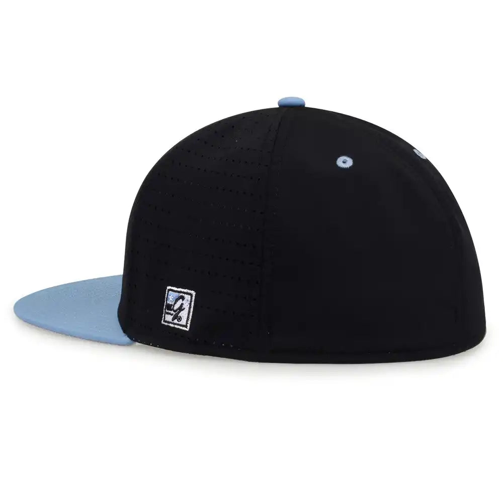 The Game Gb998 Perforated Gamechanger Cap Black Columbia Blue